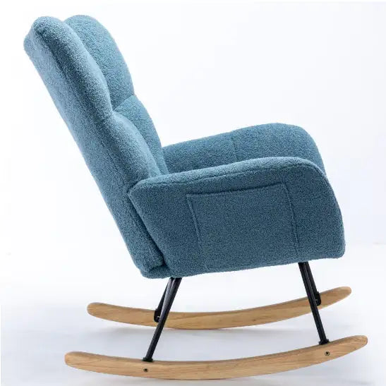 Soft Teddy Fabric Rocking Chair For Nursery