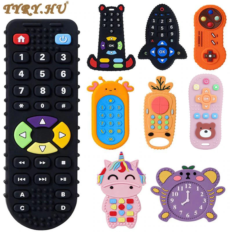 1Pc Baby Silicone Remote Control Shape Teether