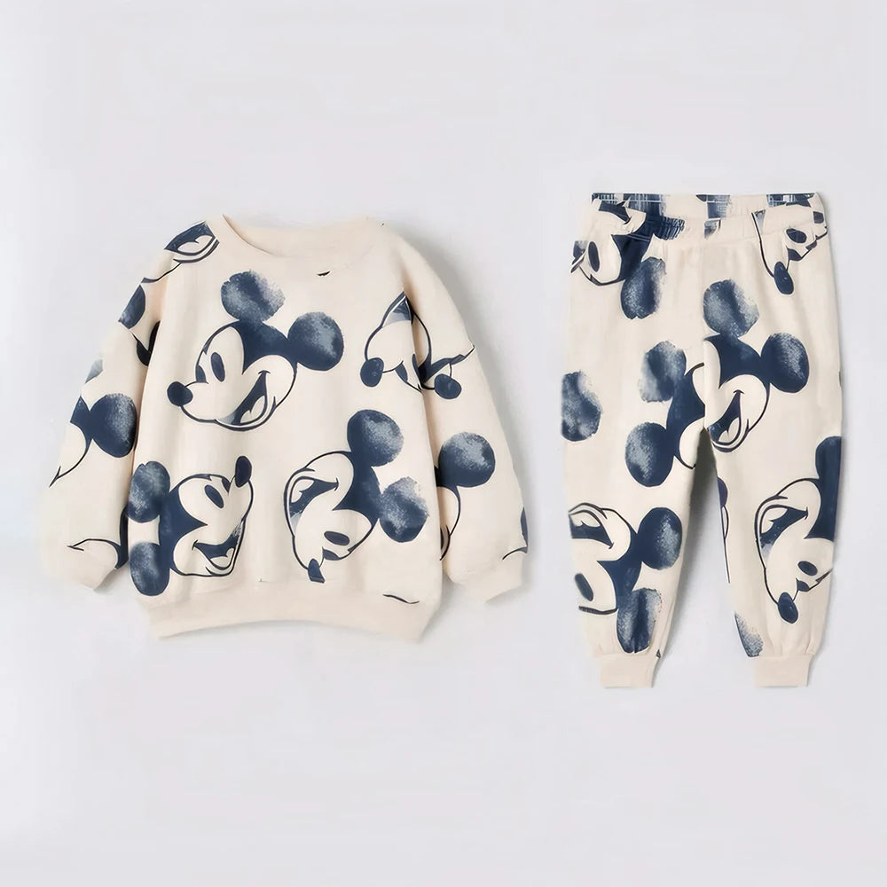 2Pcs Baby Set Mickey Mouse Sweatshirts + Pants Tracksuit