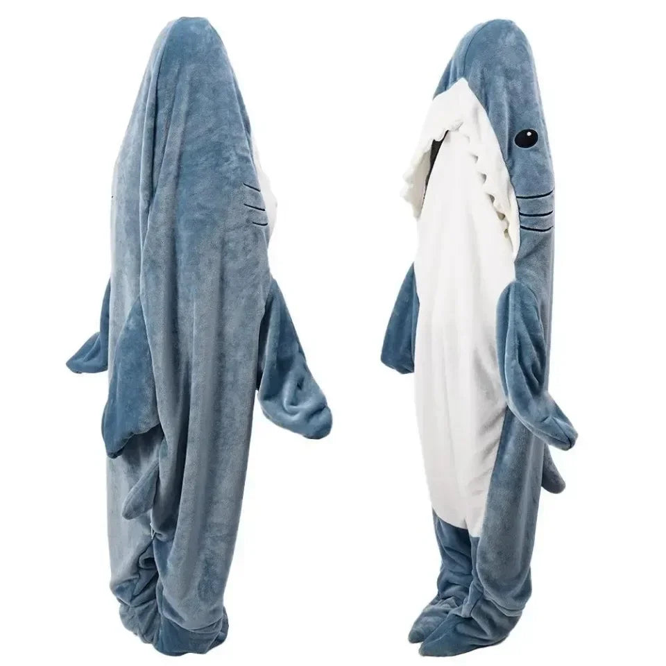 Shark Adult Cartoon Sleeping Bag Onesie Pajama Hooded