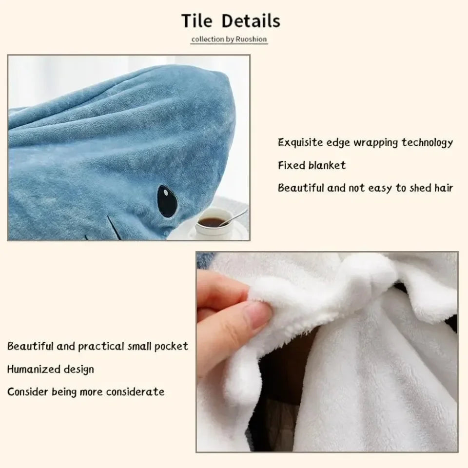 Shark Adult Cartoon Sleeping Bag Onesie Pajama Hooded