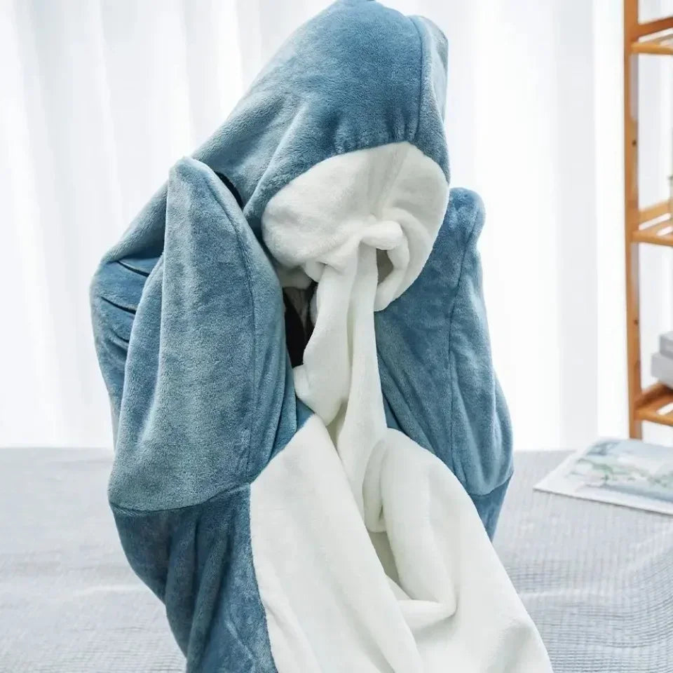Shark Adult Cartoon Sleeping Bag Onesie Pajama Hooded