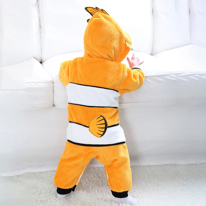 Nemo Infant Baby Romper Pajamas Hooded