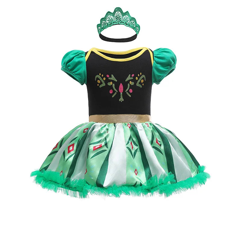 Disney Princess Baby Girl Dress Romper With Headbands