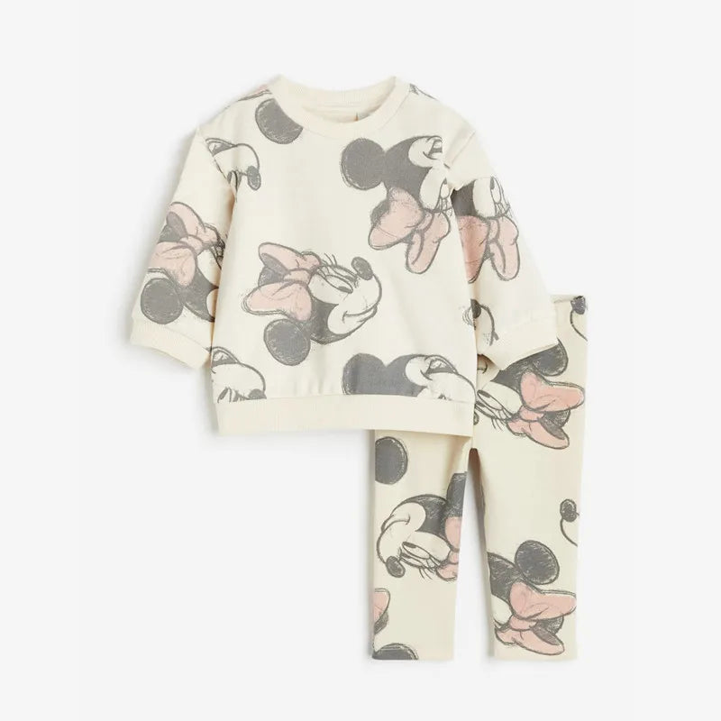 2Pcs Minnie Mouse Long Toddler Baby Clothing Sets