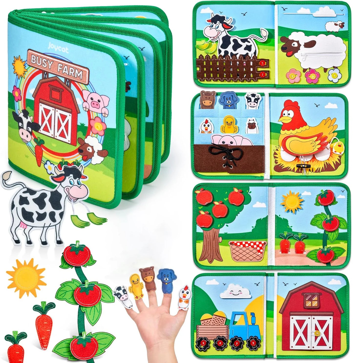 Toddlers Toy Busy Book 3D Baby Story Cloth Activities Felt Quite Book Board Preschool Learning Education Travel Toys