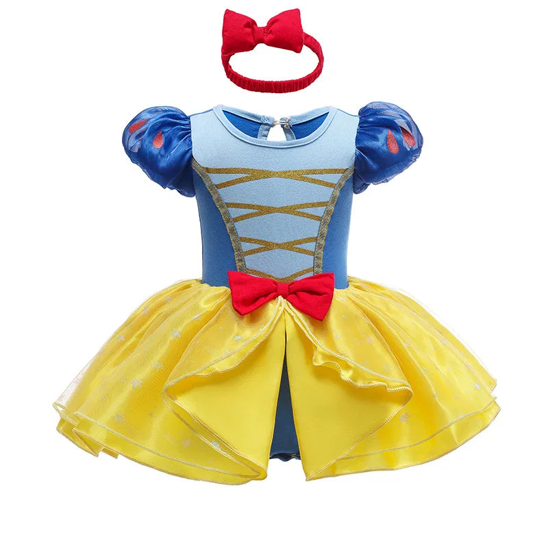 Disney Princess Baby Girl Dress Romper With Headbands