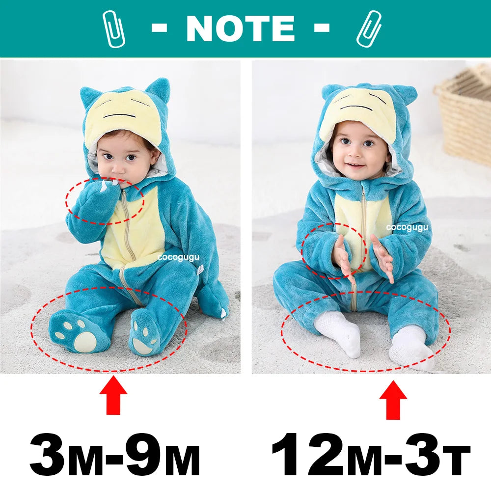 Baby Romper Anime POKE Cosplay Blue Cute Pajama Onesie Halloween Animal Clothes
