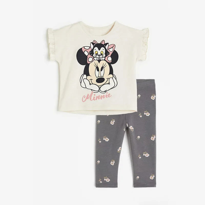2Pcs Minnie Mouse Long Toddler Baby Clothing Sets