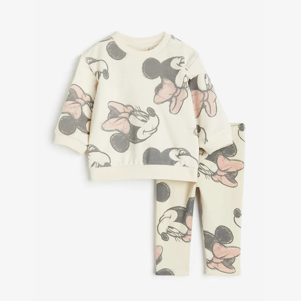 2Pcs Minnie Mouse Long Toddler Baby Clothing Sets