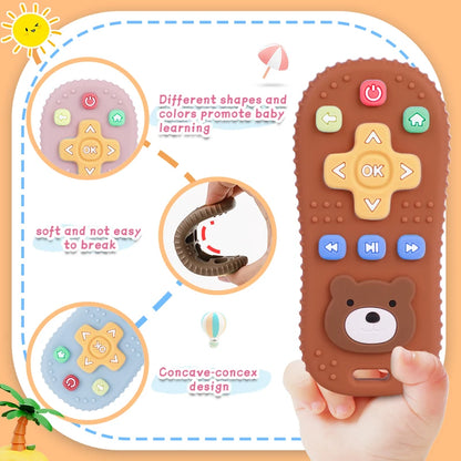 1Pc Baby Silicone Remote Control Shape Teether