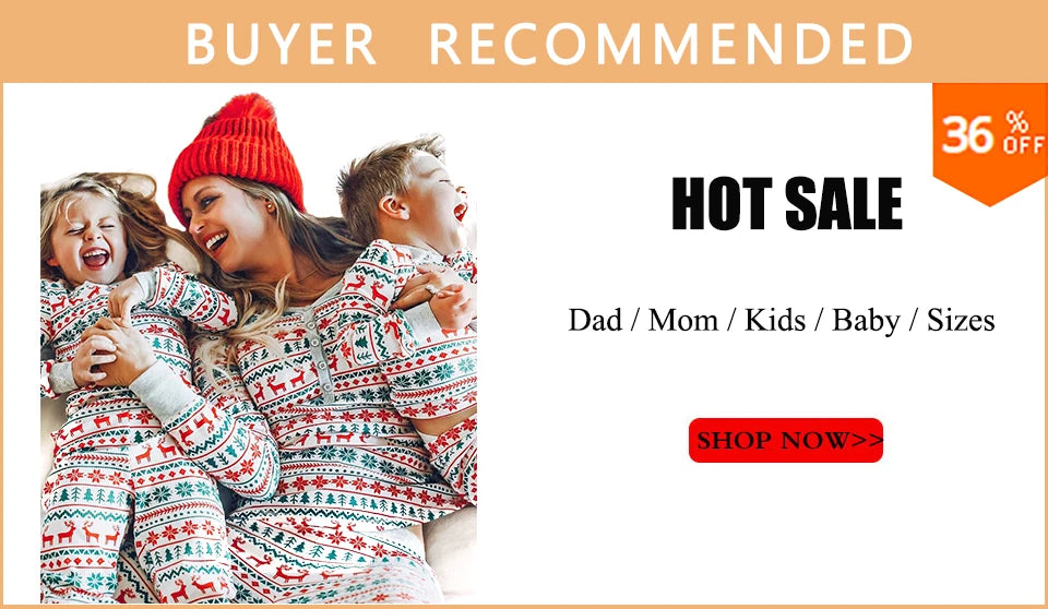 Christmas Family Pajamas Matching Outfits American Sizes (Merry Christmas)