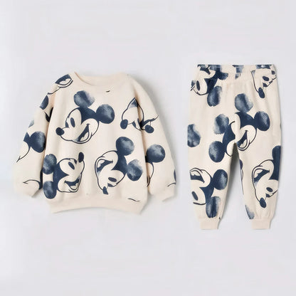 2Pcs Baby Set Mickey Mouse Sweatshirts + Pants Tracksuit