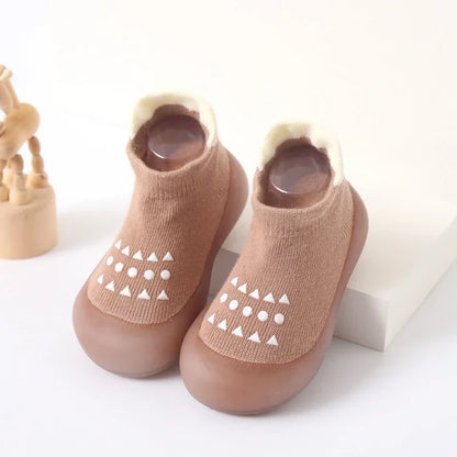PROSPERBABY Summer New Combed Cotton Anti slip and Breathable Soft Sole Shoes Walking Shoes Mesh Faced Floor Socks