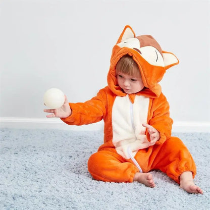 Animal Cosplay Costumes Baby Onesies Flannel Warm Outfit