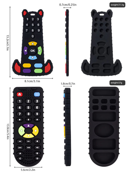 1Pc Baby Silicone Remote Control Shape Teether