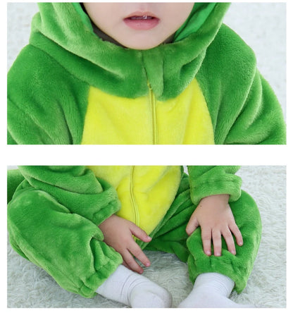 Dinosaur Infant Baby Romper Pajamas Hooded