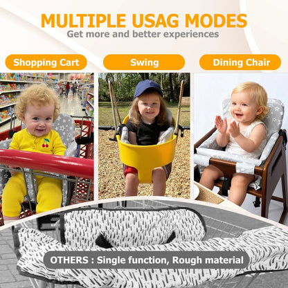 Shopping Cart Cover for Baby, High Chair Cover, Grocery Cart Cover, Cart Seat Cover for Baby, Shopping Cart Seat