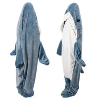 Shark Adult Cartoon Sleeping Bag Onesie Pajama Hooded