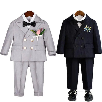 BoysSuit For Wedding BabyKids Photograph Suit ChildrenFormal Ceremony Tuxedo Dress Party Performance Costume
