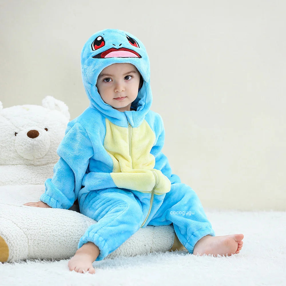 Baby Romper Anime POKE Cosplay Blue Cute Pajama Onesie Halloween Animal Clothes