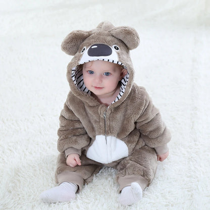 Koala Infant Baby Romper Pajamas Hooded