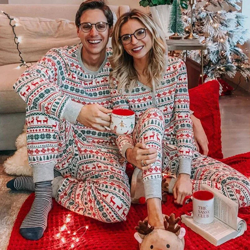 Christmas 2025 Family Matching Outfits 2 Pieces Pajamas Set Sleepwear
