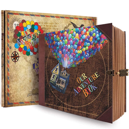Our Adventure Book 146 Page Diy Handmade Photo Album Scrapbook Retro Kraft Album Anniversary Wedding Memory Valentine's Day Gift