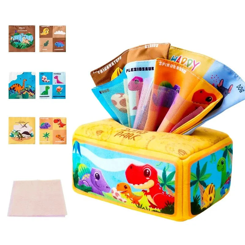 Baby Draw Paper Towel Tearing Tissue Box Baby Puzzle Early Education Montessori Children Cloth Toys