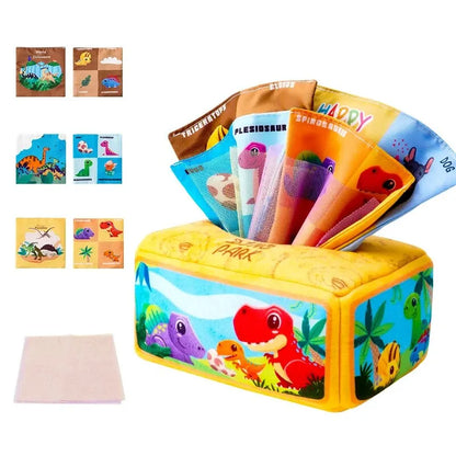 Baby Draw Paper Towel Tearing Tissue Box Baby Puzzle Early Education Montessori Children Cloth Toys