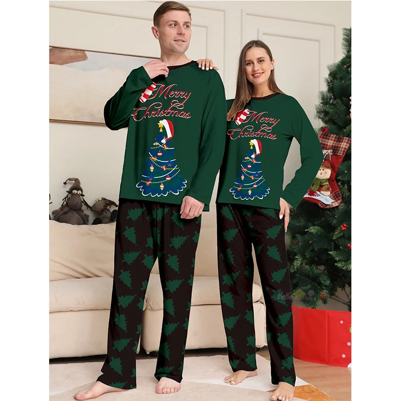 Christmas Family Pajamas Matching Outfits American Sizes (Merry Christmas)