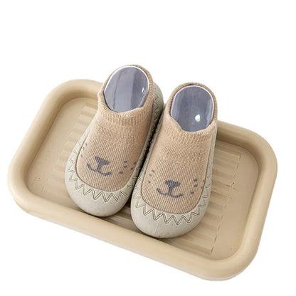PROSPERBABY Socks Shoes Cute Soft Rubber Sole Floor Sneaker Booties First Time Walker