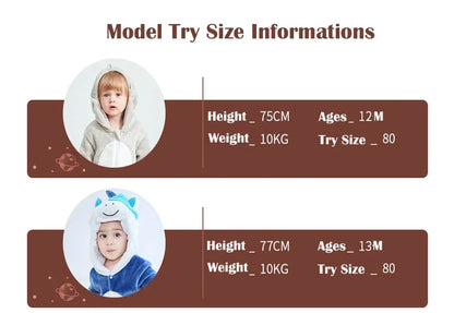 Cute ANIMAL Cosplay Costumes BoysGirls Jumpsuit BabyRompers Clothes Pajamas