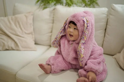 Autumn Winter Baby Bunny Jumpsuit Hooded