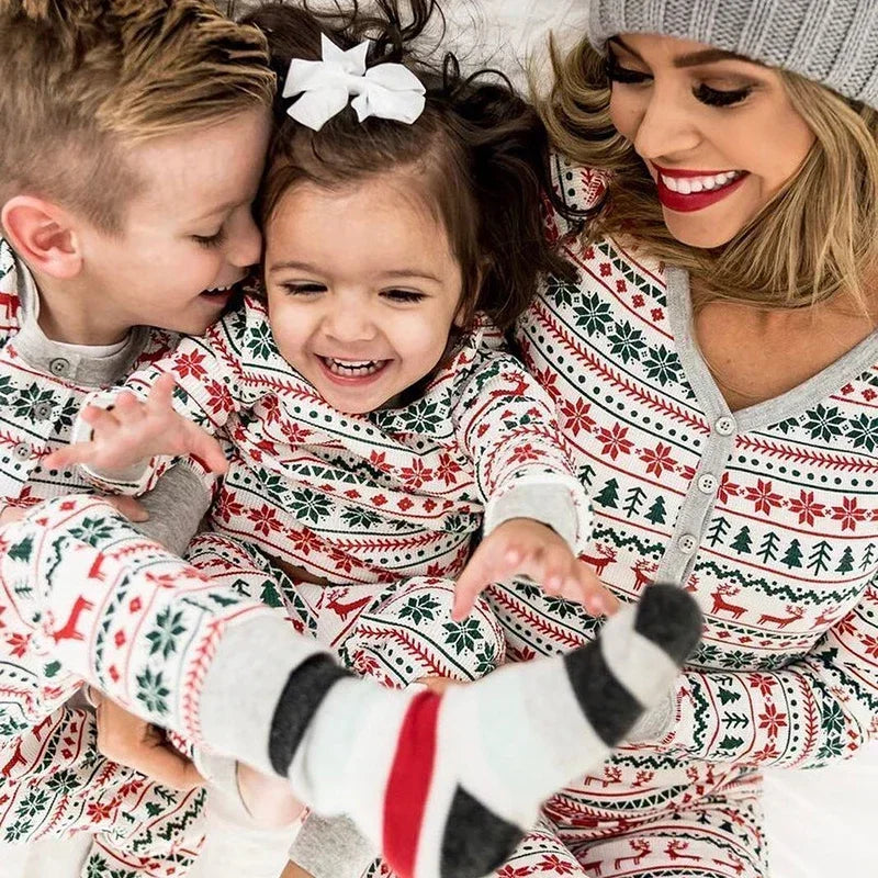 Christmas 2025 Family Matching Outfits 2 Pieces Pajamas Set Sleepwear