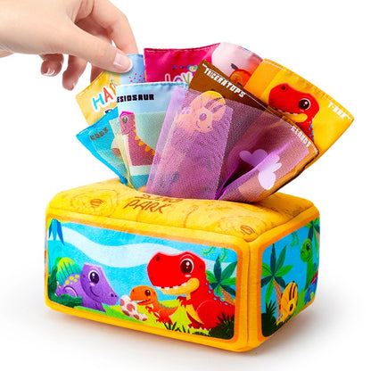 Baby Draw Paper Towel Tearing Tissue Box Baby Puzzle Early Education Montessori Children Cloth Toys