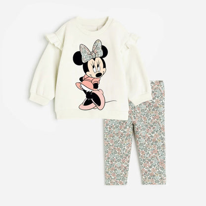 2Pcs Minnie Mouse Long Toddler Baby Clothing Sets