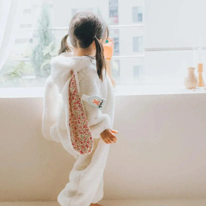 Autumn Winter Baby Bunny Jumpsuit Hooded