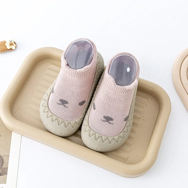 PROSPERBABY Socks Shoes Cute Soft Rubber Sole Floor Sneaker Booties First Time Walker