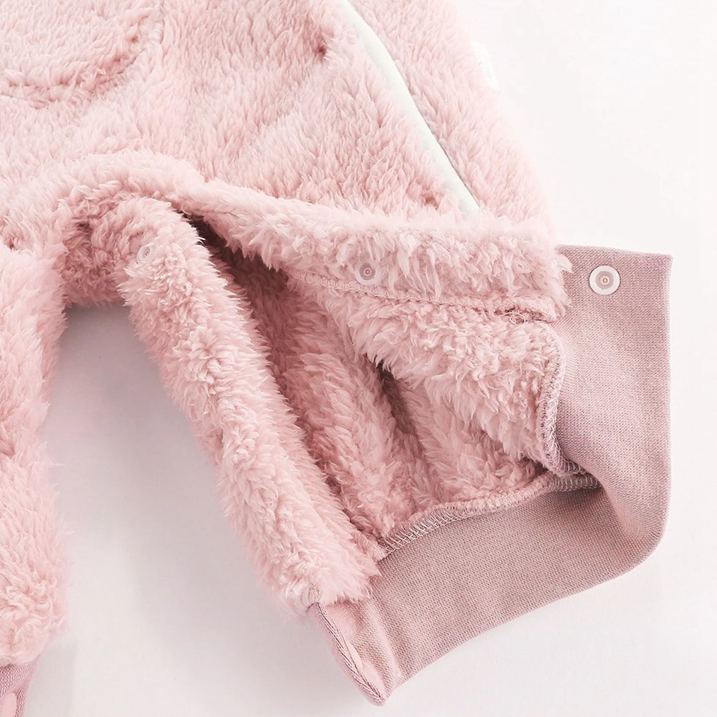 Baby Bear Hooded Romper Fleece Jumpsuit Winter Coat