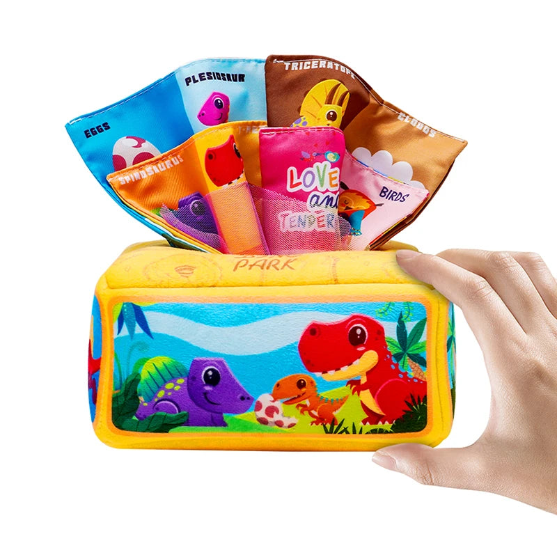 Baby Draw Paper Towel Tearing Tissue Box Baby Puzzle Early Education Montessori Children Cloth Toys