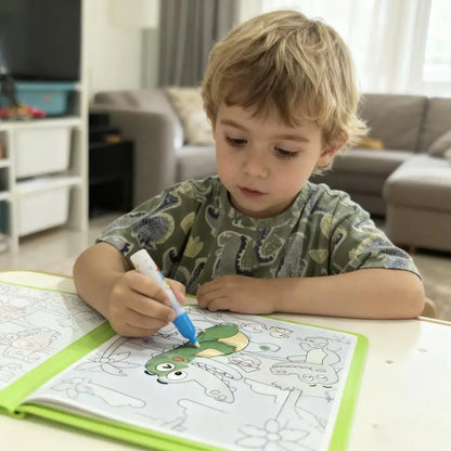 Magic Water Drawing Book for Kids - Reusable Doodle Mat, Mess-Free Travel Toy, Foldable Painting Activity Book