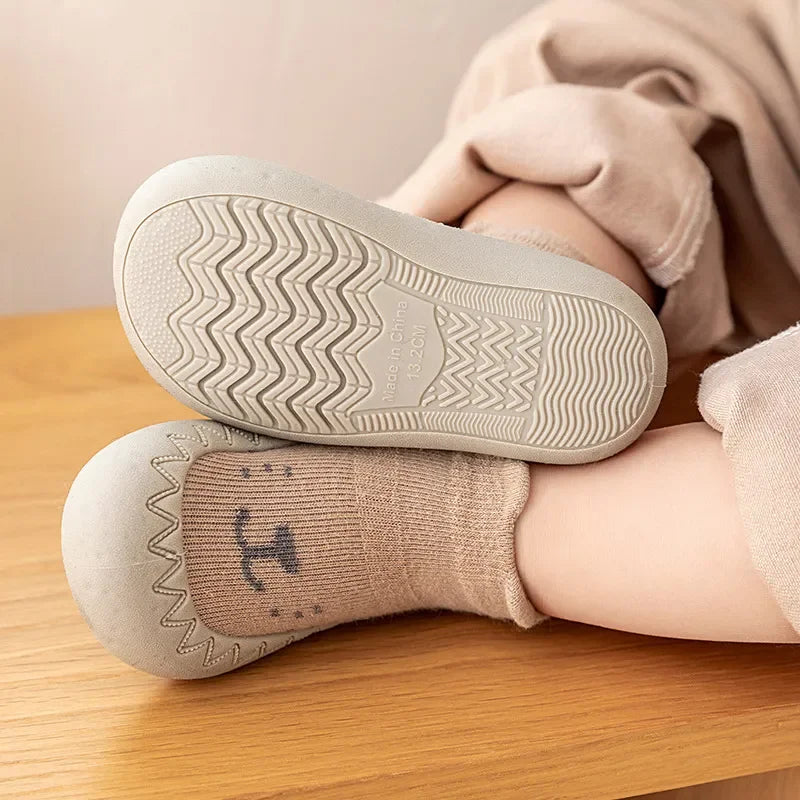 PROSPERBABY Socks Shoes Cute Soft Rubber Sole Floor Sneaker Booties First Time Walker