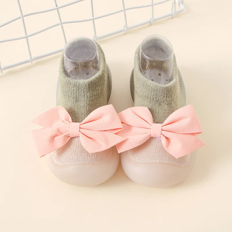 PROSPERBABY Socks Shoes Cute Soft Rubber Sole Floor Sneaker Booties First Time Walker