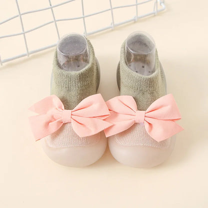 PROSPERBABY Socks Shoes Cute Soft Rubber Sole Floor Sneaker Booties First Time Walker