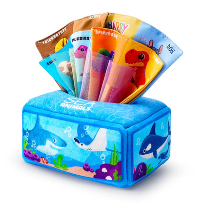 Baby Draw Paper Towel Tearing Tissue Box Baby Puzzle Early Education Montessori Children Cloth Toys