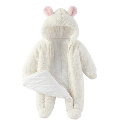 PROSPERBABY WIinter Jumpsuit Thicken BoysGirls Romper Cotton Warm Bodysuit Soft Snow Wear Jacket 0m-12m