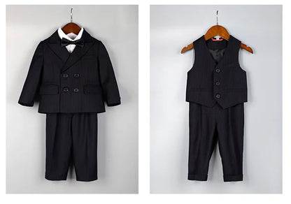 BoysSuit For Wedding BabyKids Photograph Suit ChildrenFormal Ceremony Tuxedo Dress Party Performance Costume