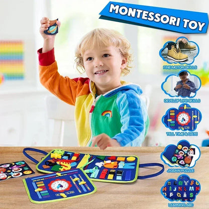 Kids Travel Toy Felt Activity Quiet Books Busy Board Activity Educational Sensory Learning Book