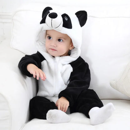 Animal Cosplay Costumes Baby Onesies Flannel Warm Outfit